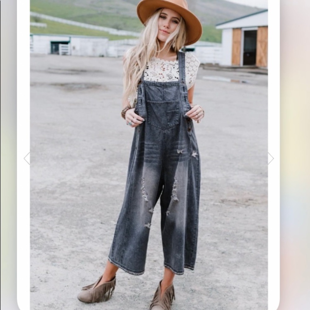 Three Bird Nest High Hopes Slouchy Overalls SMALL